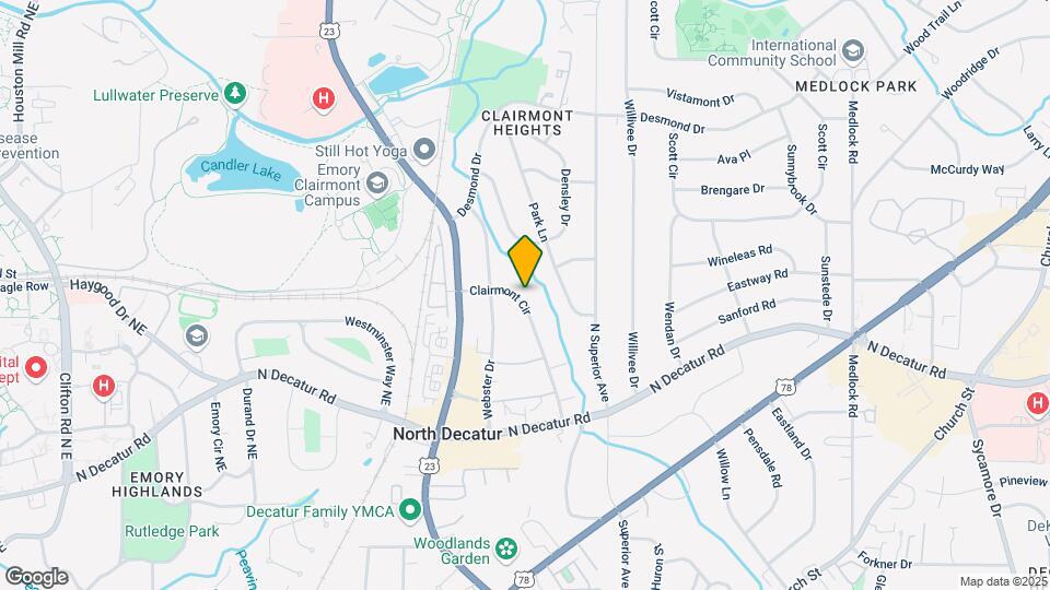 629 Clairmont Cir Map and Location Details