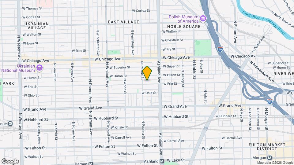 1644 W Erie St, Unit 1 Mapa y Detalles de la Ubicación