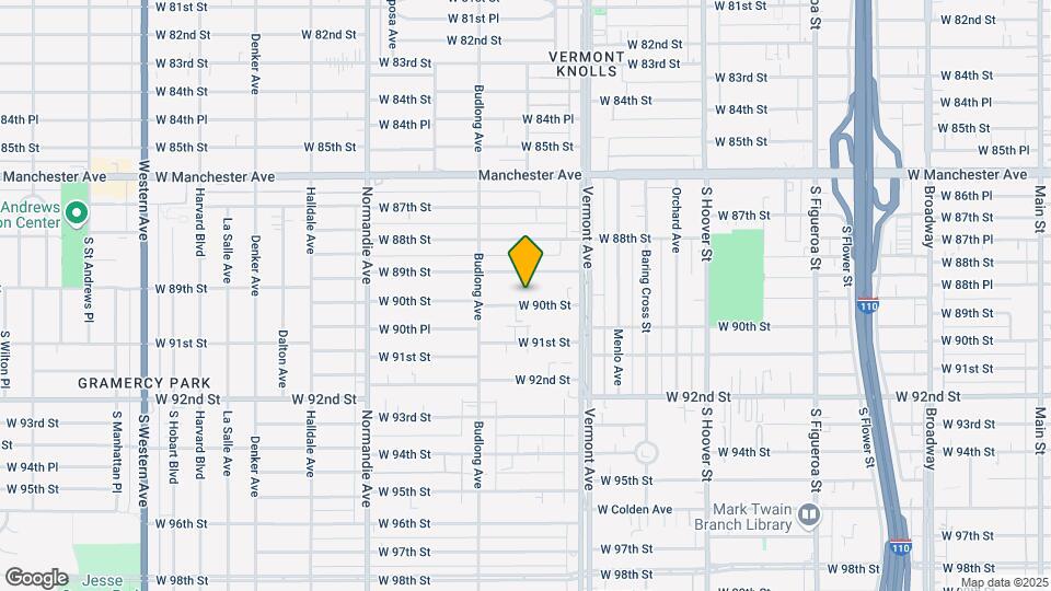 1105 W 90th St Map and Location Details