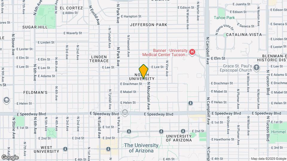 1229 E Drachman St Map and Location Details