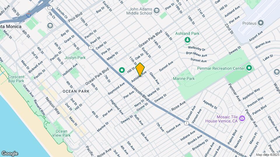 2909 10th St, Unit 1 Map and Location Details