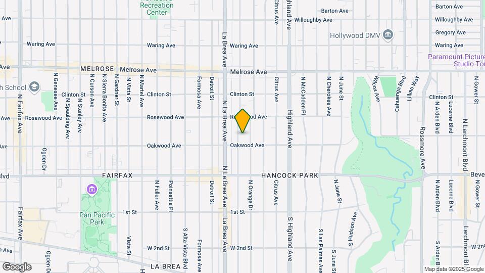 420 N Sycamore Ave Map and Location Details