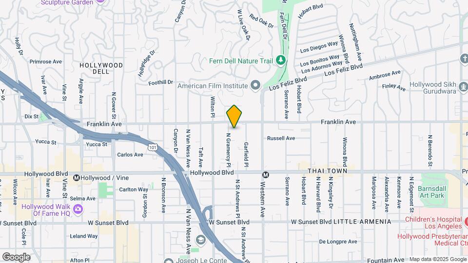 1840 N Gramercy Pl Map and Location Details
