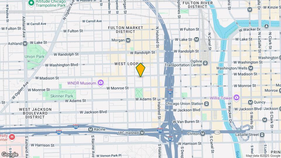 901 W Madison St, Unit 1214N Map and Location Details