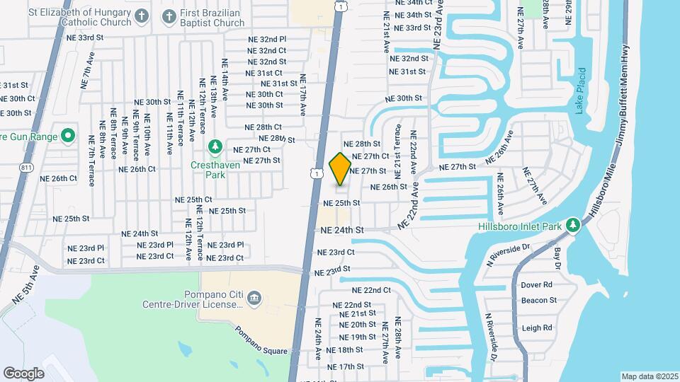 2610 NE 18th Ter, Unit #A Mapa y Detalles de la Ubicación