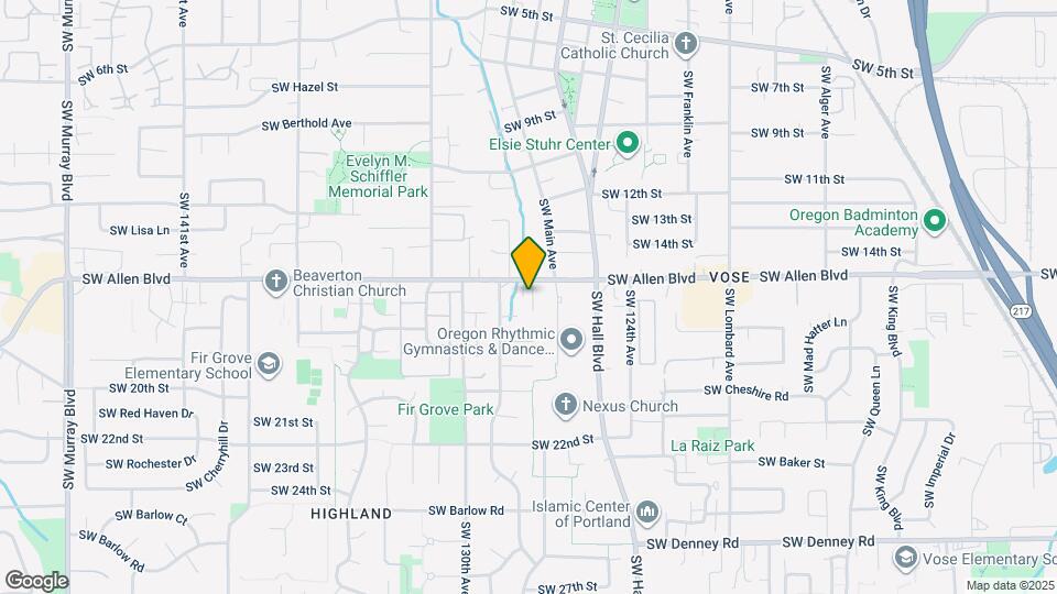 12800 SW Allen Blvd Map and Location Details