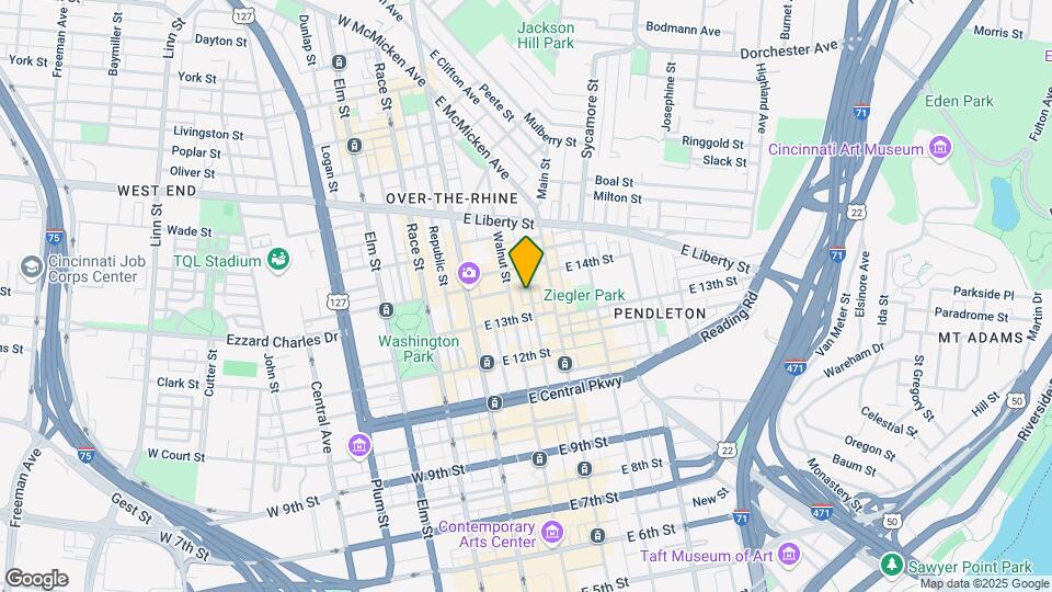 1317 Clay St Map and Location Details