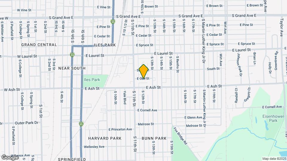 1132 E Oak St Map and Location Details