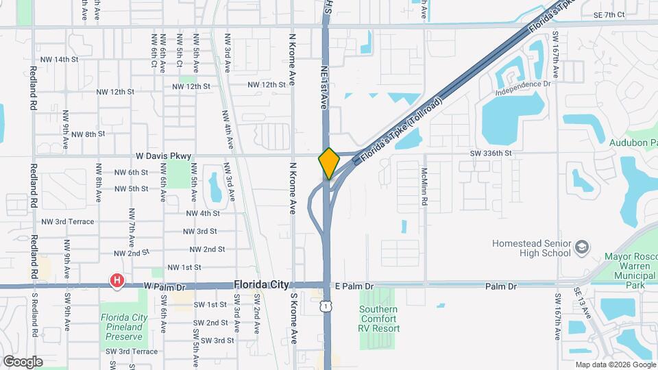 615 NE 1st Ave Map and Location Details