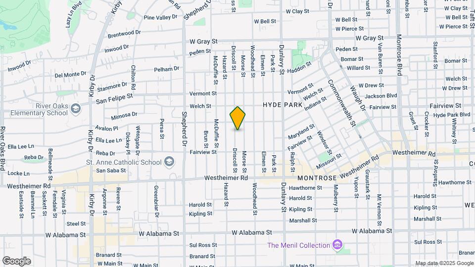 2201 Driscoll St Mapa y Detalles de la Ubicación