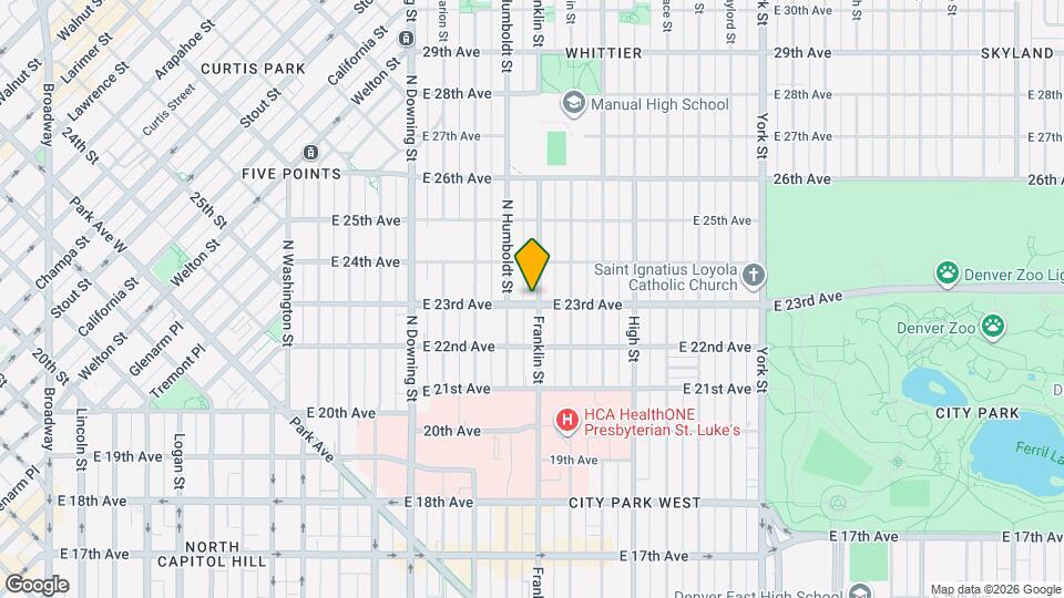 1529 E 23rd Ave Map and Location Details