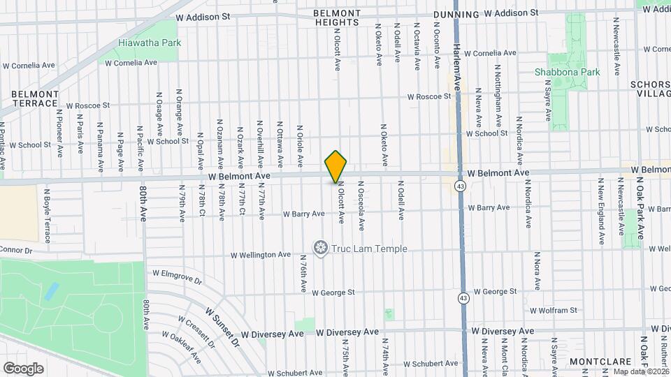 3136 N Olcott Ave Mapa y Detalles de la Ubicación