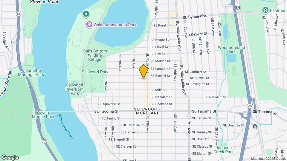 1215 SE Lexington St, Unit Sellwood Library House Mapa y Detalles de la Ubicación