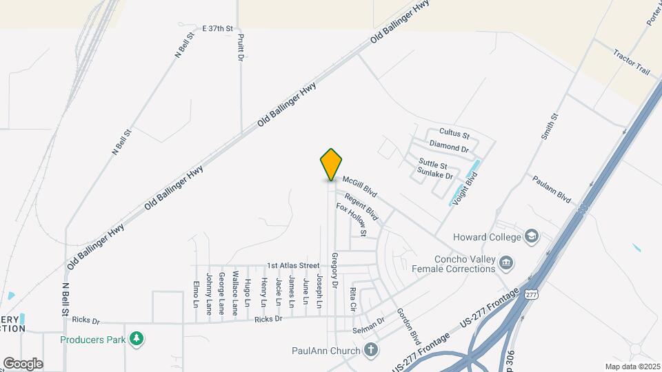 1427 Gregory Dr Map and Location Details