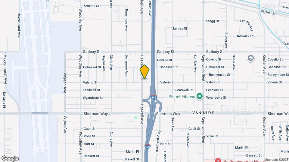 7402 Haskell Ave Map and Location Details
