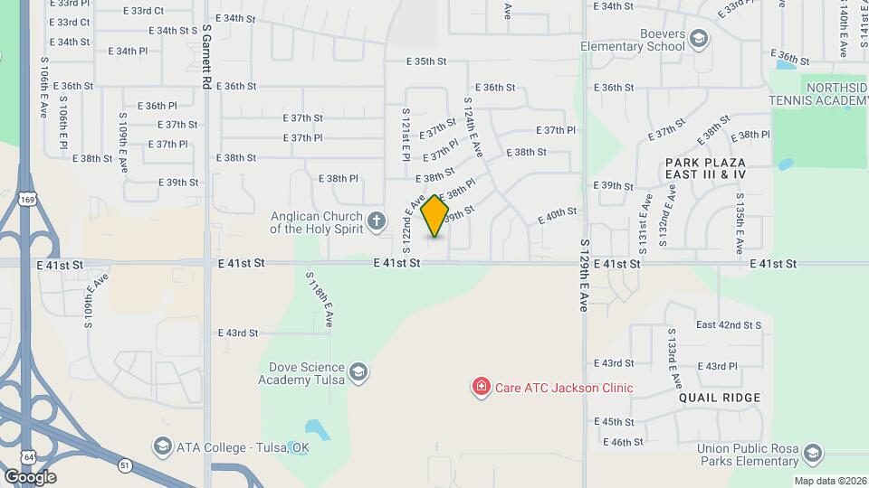 3925 S 122nd E Pl Map and Location Details