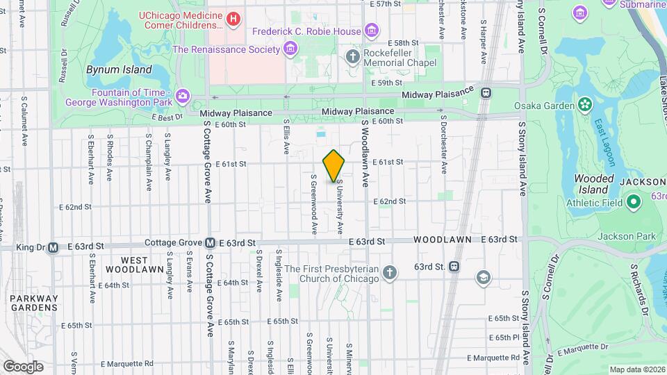 6138 S University Ave, Unit GDN Map and Location Details