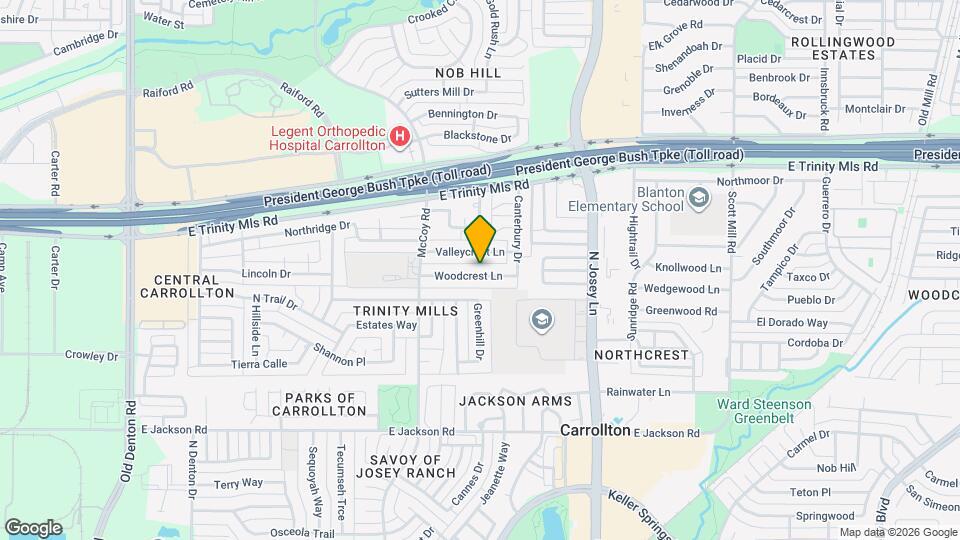 1619 Woodcrest Ln Map and Location Details