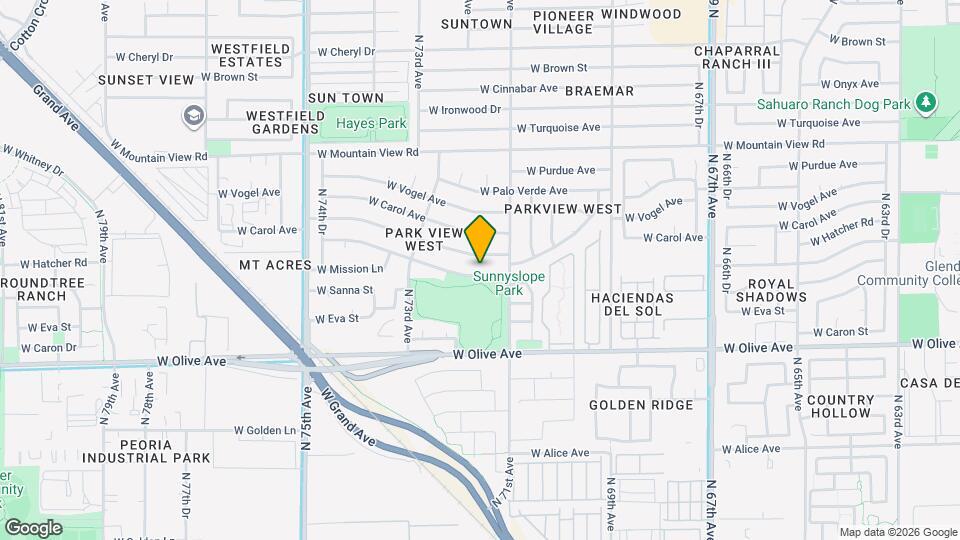 7126 W Sunnyslope Ln Map and Location Details