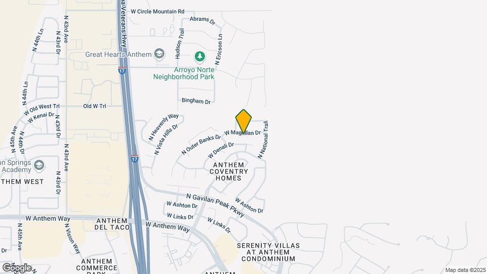 3611 W Magellan Dr Map and Location Details