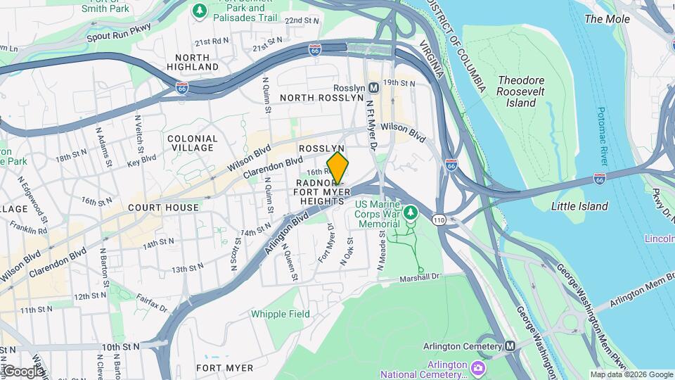 1600 Fairfax Dr Map and Location Details