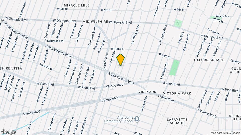 1327 S Longwood Ave Mapa y Detalles de la Ubicación