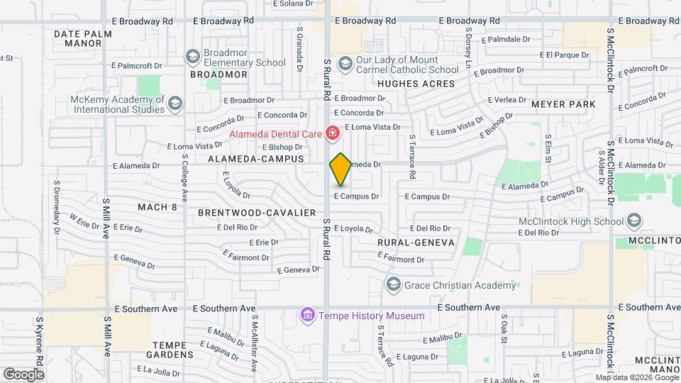 916 E Campus Dr Map and Location Details