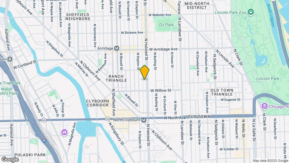 1818 N Halsted St Map and Location Details
