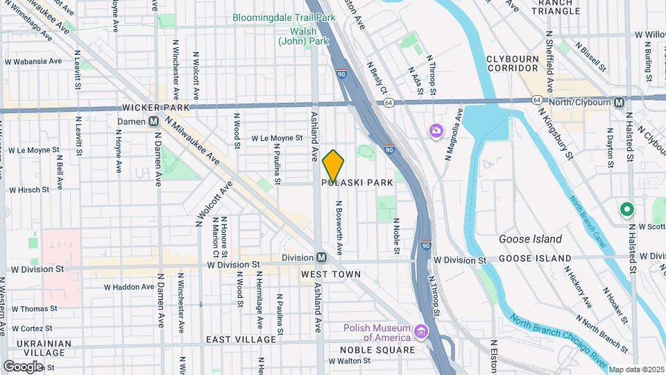 1358 N Bosworth Ave Map and Location Details