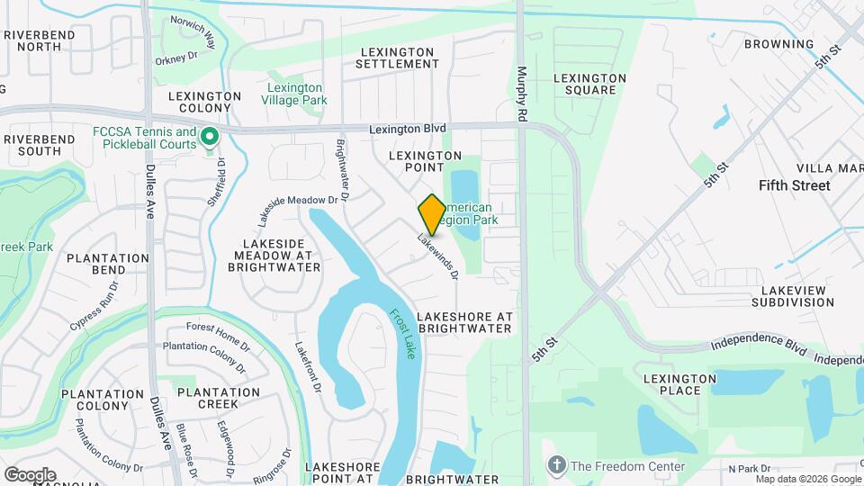 1739 Lakewinds Dr Map and Location Details