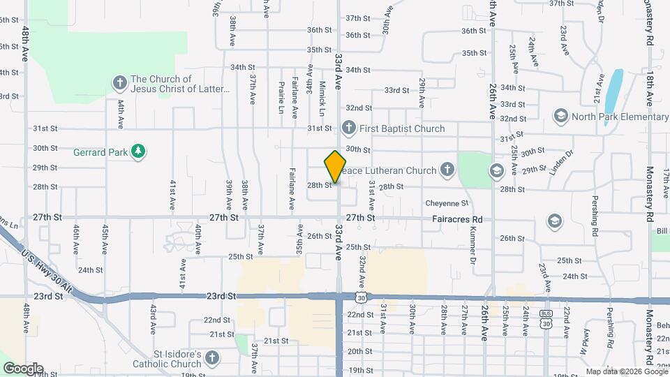 3303 28th St Map and Location Details