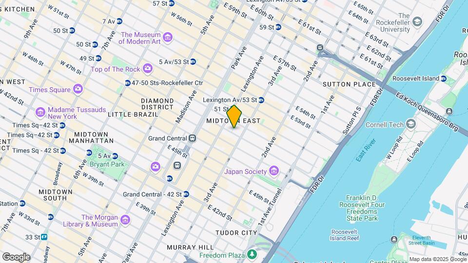 155 E 49th St Map and Location Details
