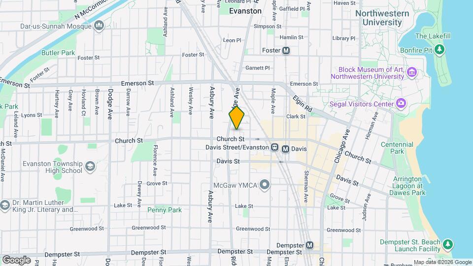 1121 Church Street Map and Location Details