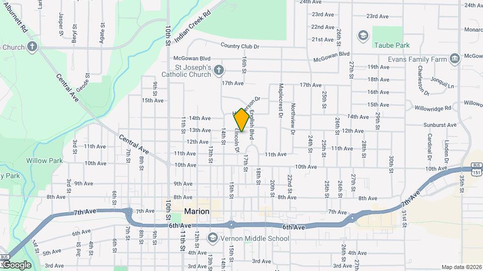 1237 Lincoln Dr Map and Location Details