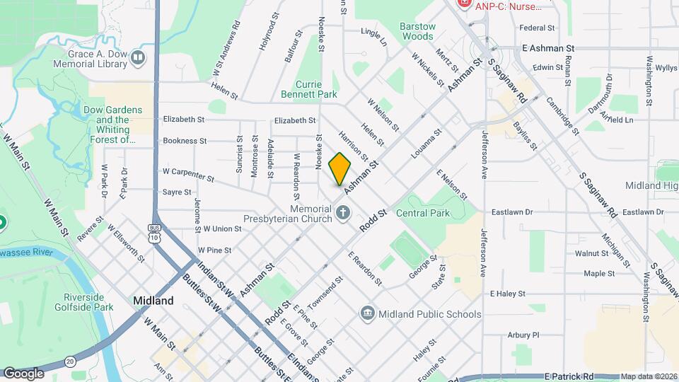 1415 Ashman St, Unit 1 Map and Location Details