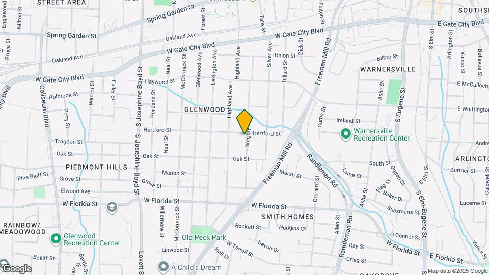 1104 Gregory St Mapa y Detalles de la Ubicación