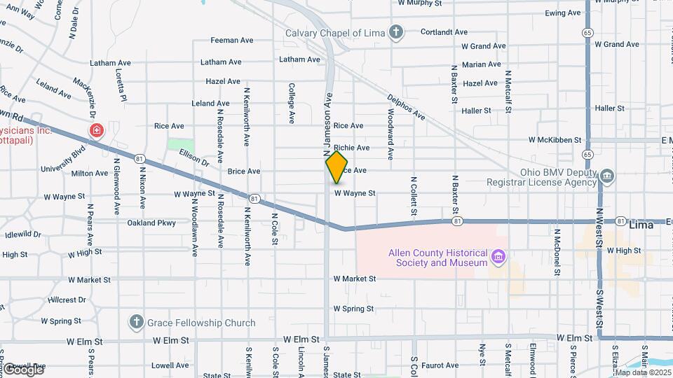 1028 W Wayne St Map and Location Details