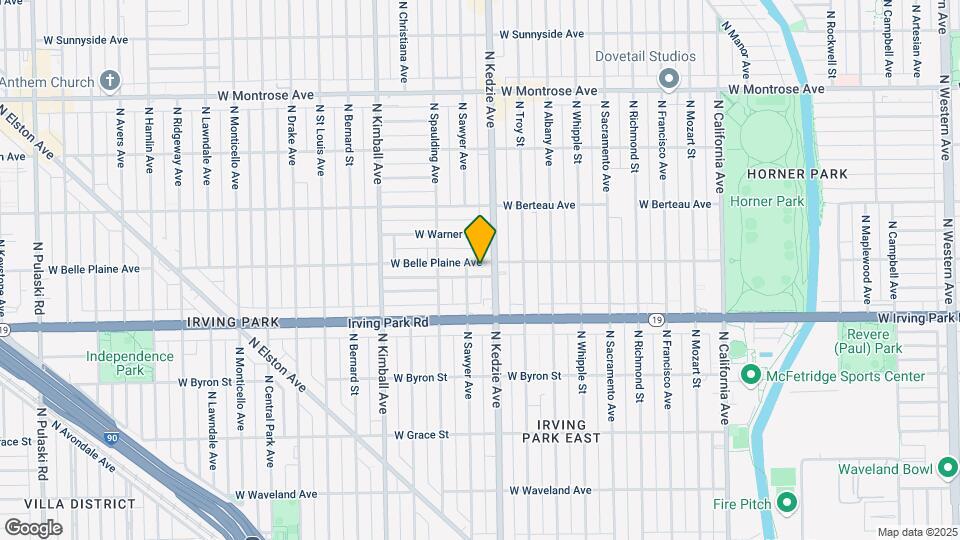 3211-3219 W Belle Plaine Ave Map and Location Details