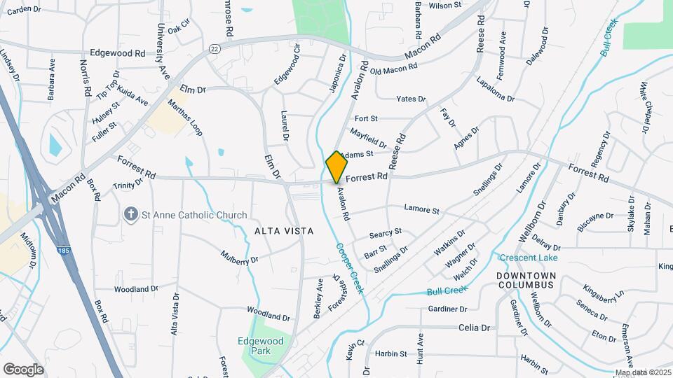 2135 Avalon Rd Map and Location Details