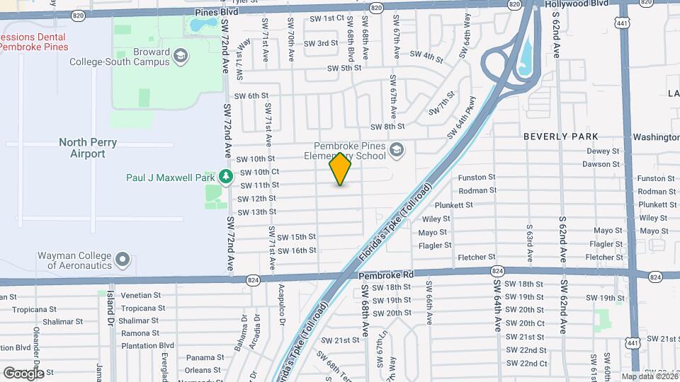 6825 SW 12th St Map and Location Details