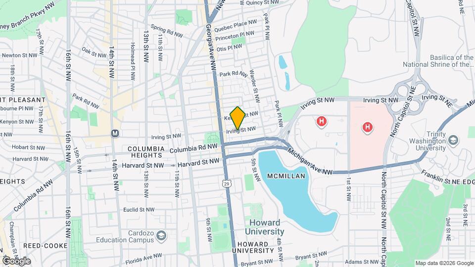 624 Irving St NW Mapa y Detalles de la Ubicación