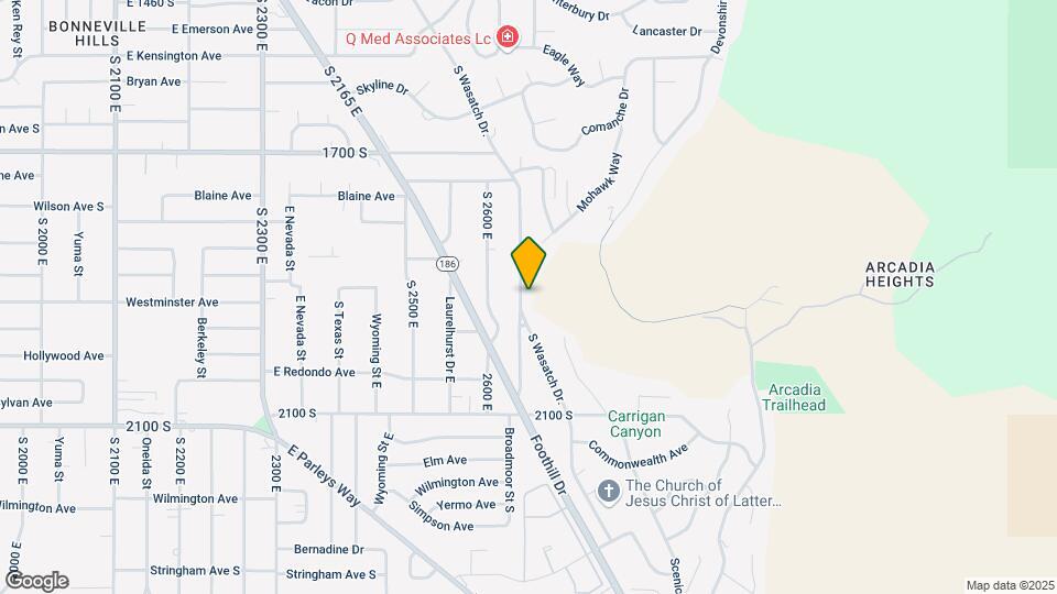 1881 S Wasatch Dr Map and Location Details