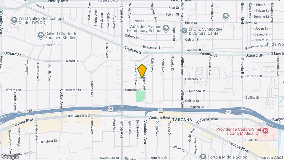 5839 Vanalden Ave Map and Location Details