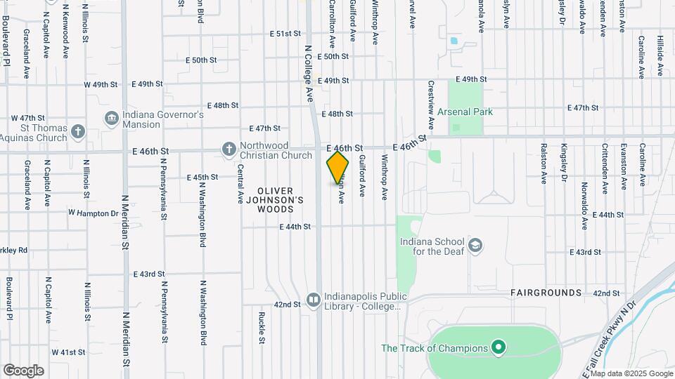 4466 Carrollton Ave Map and Location Details