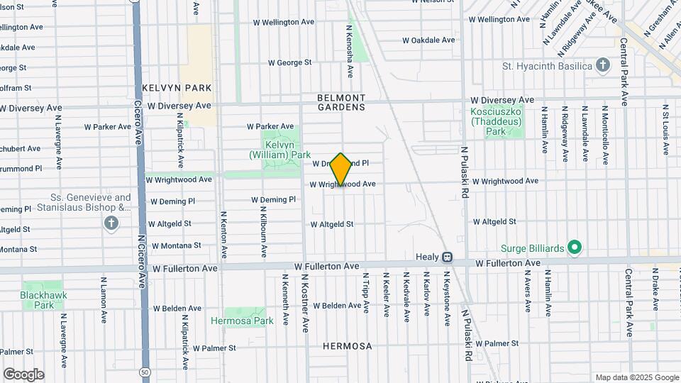 4301 W Wrightwood Ave Mapa y Detalles de la Ubicación