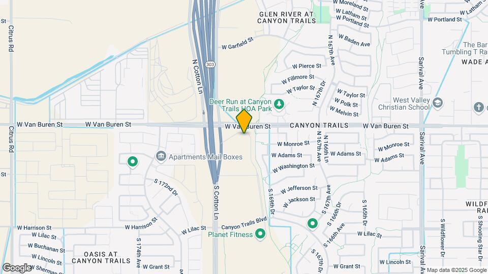 Suncrest Vista at Canyon Trails 55+ Apartment Map and Location Details