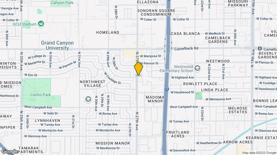 2645 W Highland Ave Map and Location Details
