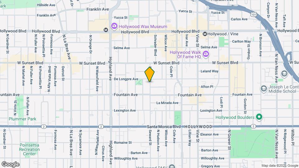 1343 Seward St Map and Location Details