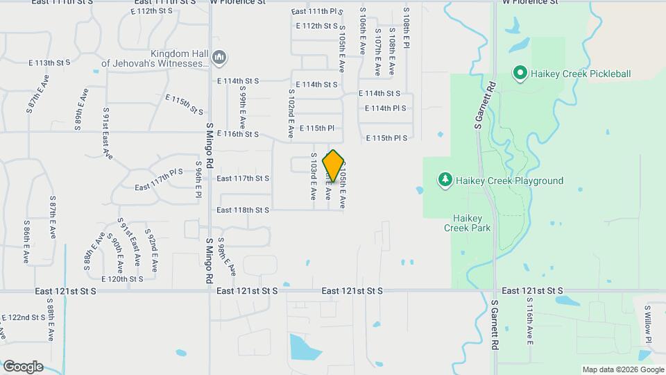 11721 S 104th E Ave Map and Location Details