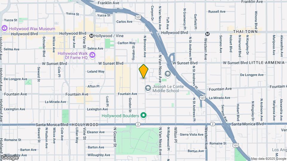 1407 N Bronson Ave Map and Location Details